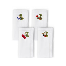 Load image into Gallery viewer, Seferî Embroidered Napkin - Berries - Set of 4
