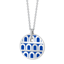 Load image into Gallery viewer, L'Arc de DAVIDOR Pendant GM, 18k White Gold with Lacquered Ceramic and Porta Diamonds - DAVIDOR
