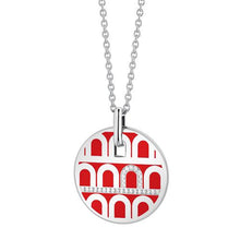 Load image into Gallery viewer, L'Arc de DAVIDOR Pendant GM, 18k White Gold with Lacquered Ceramic and Porta Diamonds - DAVIDOR

