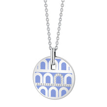 Load image into Gallery viewer, L'Arc de DAVIDOR Pendant GM, 18k White Gold with Lacquered Ceramic and Porta Diamonds - DAVIDOR
