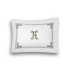 Load image into Gallery viewer, Seferî Flower Garden Boudoir Sham - Green
