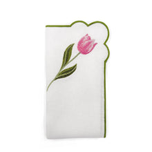 Load image into Gallery viewer, Seferî Embroidered Napkin - Tulip Garden - Set of 4
