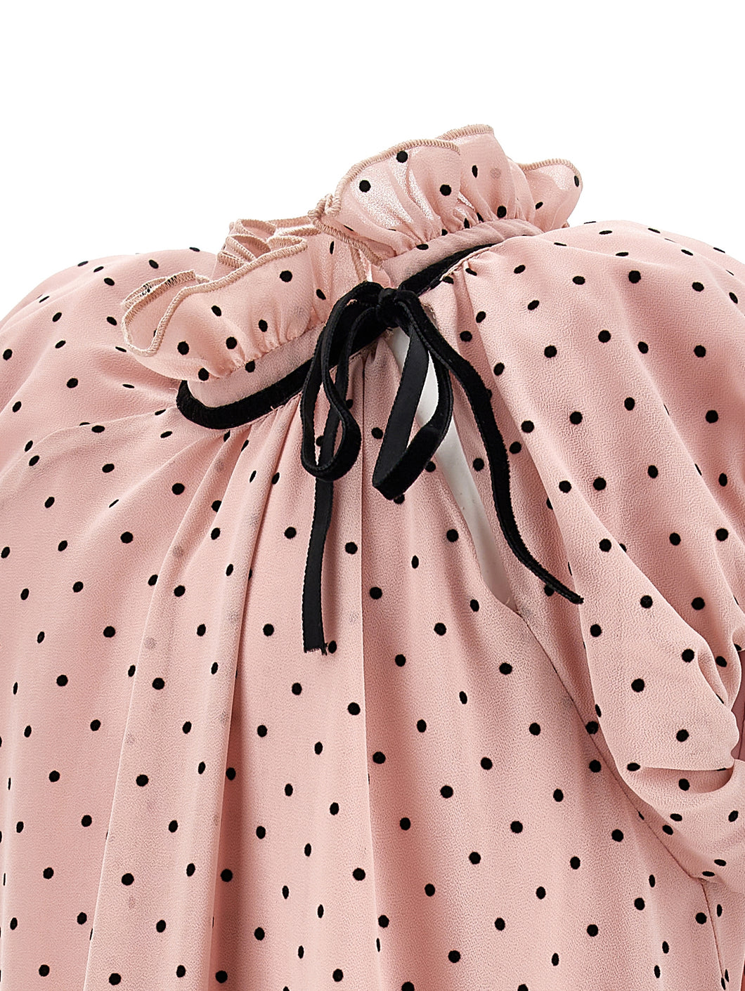 Polka dot and ruffled dress