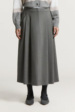 Load image into Gallery viewer, Stretch wool midi skirt
