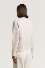 Load image into Gallery viewer, Wool and alpaca cardigan with bouclé yarn
