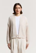 Load image into Gallery viewer, Wool and alpaca cardigan with bouclé yarn

