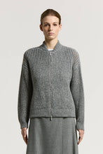 Load image into Gallery viewer, Alpaca, wool and mohair zip-up sweater
