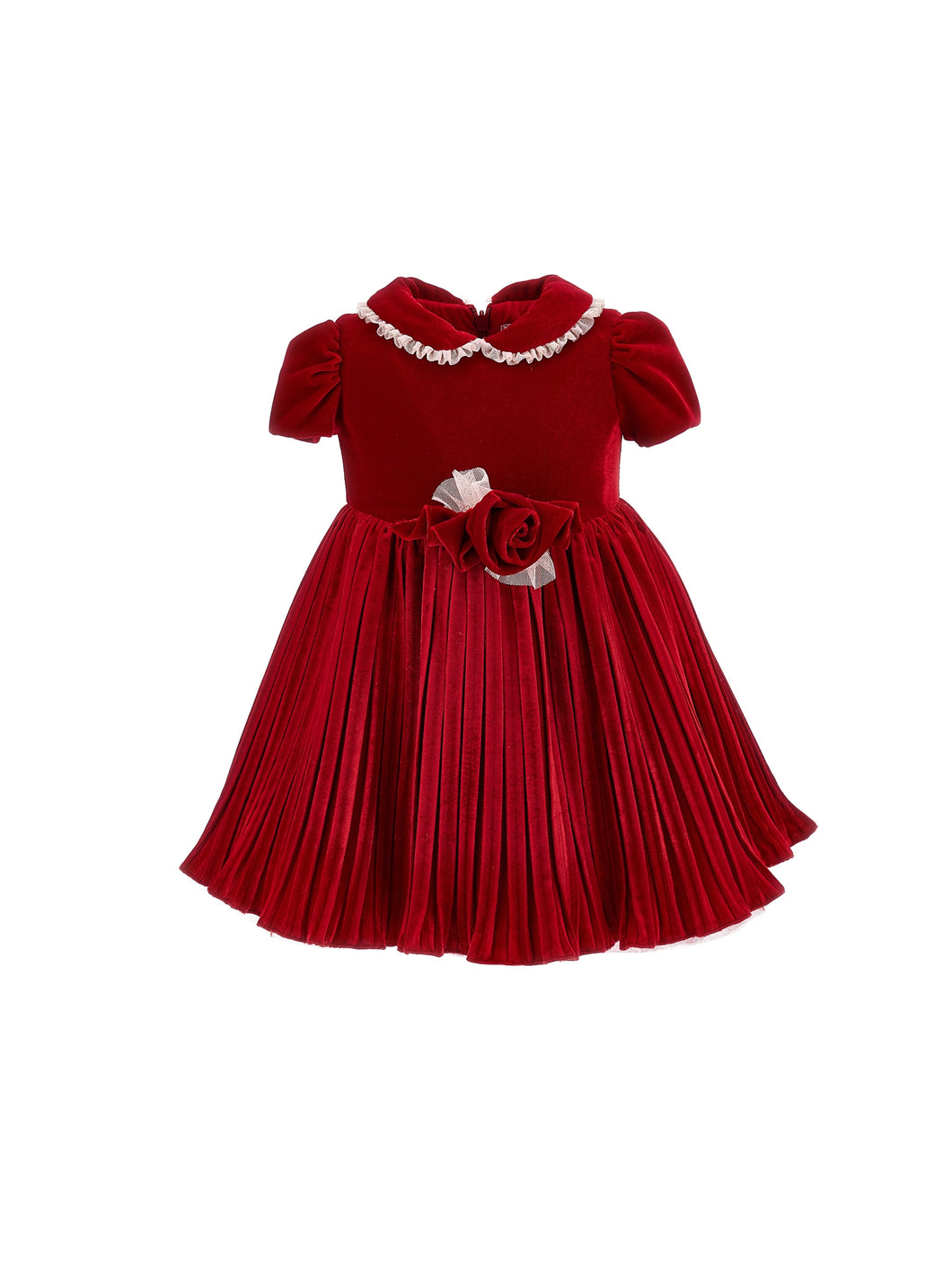 Velvet dress with lurex tulle