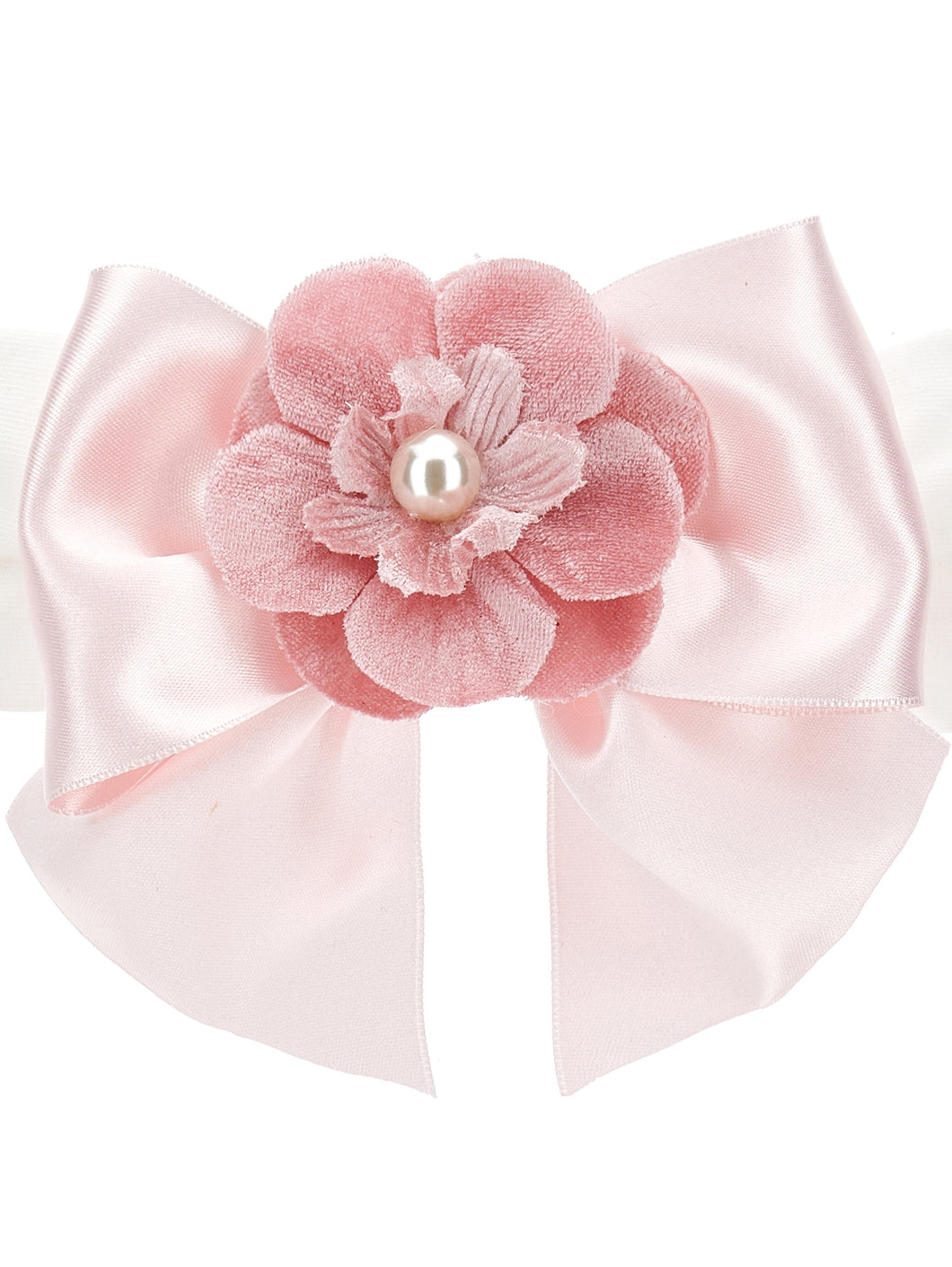 Pearl velvet flower band
