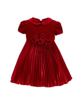 Load image into Gallery viewer, Velvet dress with roses
