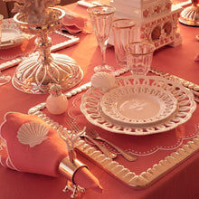 Load image into Gallery viewer, Seferî Pearl Round Placemat - Coral

