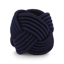 Load image into Gallery viewer, Twisted Knot Napkin Ring Navy
