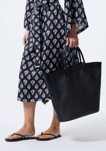 Load image into Gallery viewer, Halas Raffia Beach Bag - Black
