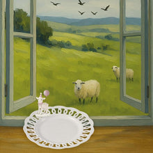 Load image into Gallery viewer, Seferî Storyteller Plate Charm - Joyful Lambs - Pink Balloon - Set of 4
