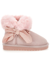 Load image into Gallery viewer, Ankle Boots with Fur Bow
