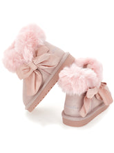 Load image into Gallery viewer, Ankle Boots with Fur Bow
