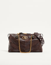 Load image into Gallery viewer, Panthea Medium Shoulder Bag In Suede And Nappa With Chevron Motif
