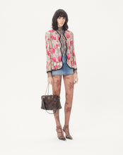 Load image into Gallery viewer, Panthea Medium Shoulder Bag In Suede And Nappa With Chevron Motif
