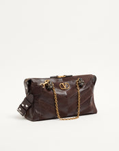Load image into Gallery viewer, Panthea Medium Shoulder Bag In Suede And Nappa With Chevron Motif
