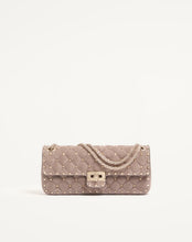 Load image into Gallery viewer, Rockstud Spike Medium Suede Shoulder Bag
