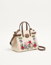 Load image into Gallery viewer, Antibes Small Embroidered Linen Shopping Bag
