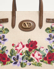 Load image into Gallery viewer, Antibes Small Embroidered Linen Shopping Bag
