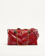 Load image into Gallery viewer, Panthea Medium Shoulder Bag In Suede And Nappa With Chevron Motif
