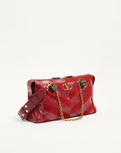 Load image into Gallery viewer, Panthea Medium Shoulder Bag In Suede And Nappa With Chevron Motif
