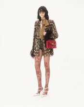 Load image into Gallery viewer, Djuna Medium Chain Bag In Suede And Nappa With Chevron Pattern
