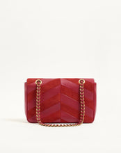 Load image into Gallery viewer, Djuna Medium Chain Bag In Suede And Nappa With Chevron Pattern
