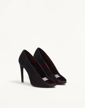Load image into Gallery viewer, Open Toe Révélé Suede Pumps 105Mm

