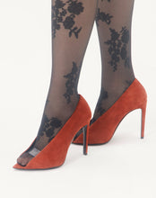 Load image into Gallery viewer, Open Toe Révélé Suede Pumps 105Mm
