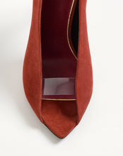 Load image into Gallery viewer, Open Toe Révélé Suede Pumps 105Mm
