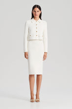 Load image into Gallery viewer, Crepe knit button jacket - cream
