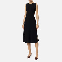 Load image into Gallery viewer, Midi dress in satin fabric with bands
