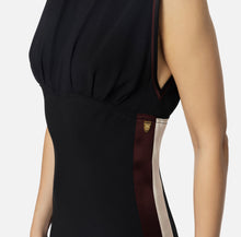 Load image into Gallery viewer, Midi dress in satin fabric with bands
