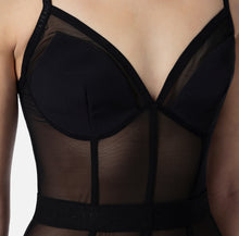 Load image into Gallery viewer, Sheath dress in crêpe and tulle fabrics
