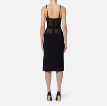 Load image into Gallery viewer, Sheath dress in crêpe and tulle fabrics
