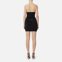 Load image into Gallery viewer, Flowing crêpe dress with macro bow

