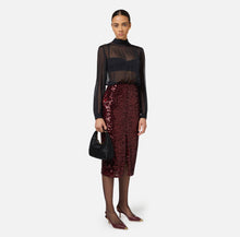 Load image into Gallery viewer, Sequin-embroidered georgette midi dress
