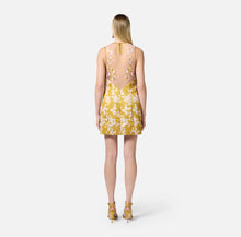 Load image into Gallery viewer, Dress in printed duchess satin and tulle fabric
