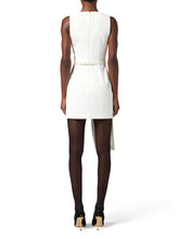 Load image into Gallery viewer, Dress in lightweight crêpe fabric with tuxedo details
