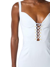 Load image into Gallery viewer, Dress in bi-elastic fabric with criss-cross details
