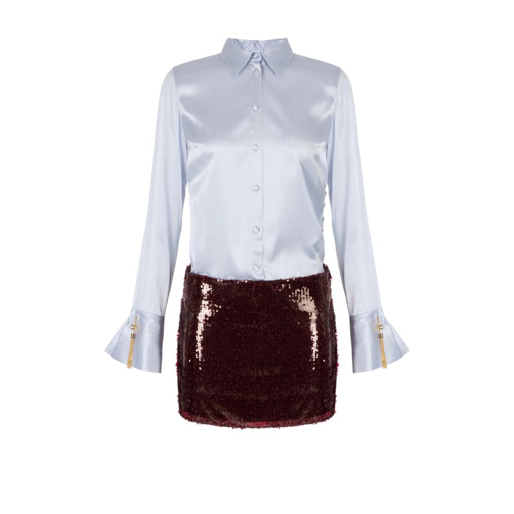 Dress made of satin and sequins