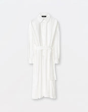 Load image into Gallery viewer, Viscose shirt dress, white
