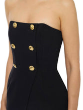 Load image into Gallery viewer, Red Carpet dress in lightweight crêpe fabric with buttons
