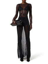 Load image into Gallery viewer, Red Carpet dress in stretch tulle fabric
