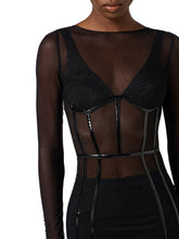 Load image into Gallery viewer, Red Carpet dress in stretch tulle fabric
