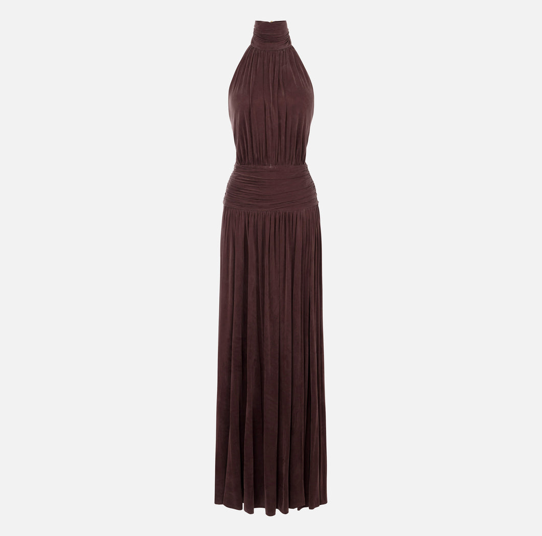 Red Carpet dress in jersey with jewelled bow