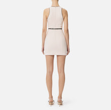 Load image into Gallery viewer, Dress in crêpe fabric with contrasting belt
